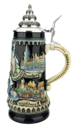 Deutschland Germany Jousting Knights Beer Stein 7 Deutschland Germany Jousting Knights Beer Stein -German Beer Steins Sales Store Deutschland Germany Jousting Knights Beer Stein Full Color K1111BL RS SM 25576.1618259226