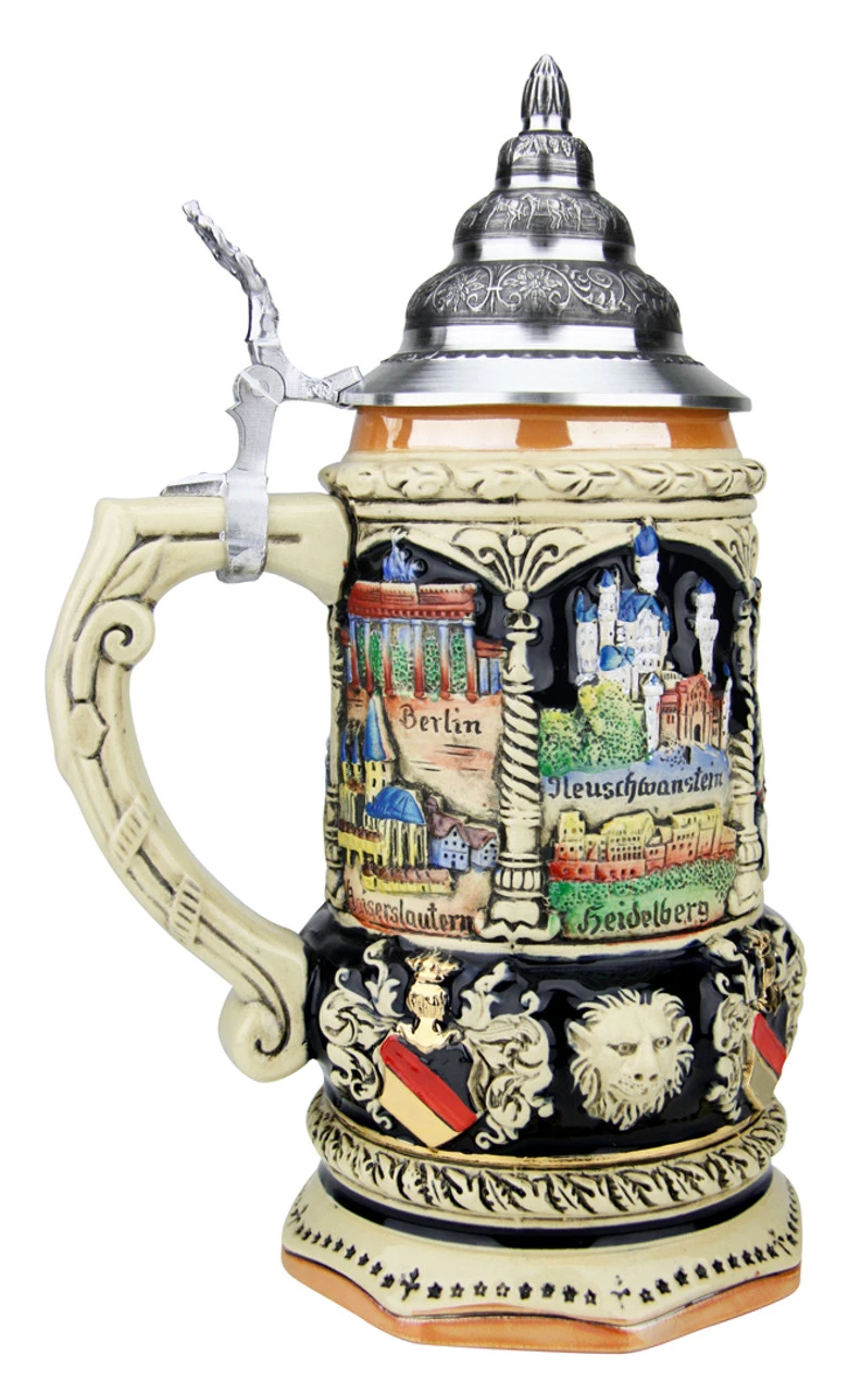 Deutschland Octagon Beer Stein | 0.75 Liter 3 Deutschland Octagon Beer Stein | 0.75 Liter - Image 3