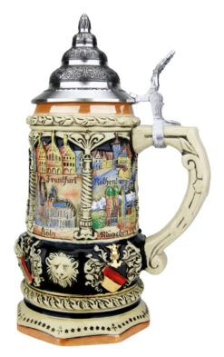 Deutschland Octagon Beer Stein | 0.75 Liter 8 Deutschland Octagon Beer Stein | 0.75 Liter -German Beer Steins Sales Store Deutschland Octagon Beer Stein 0.75 Liter K319 075 RS SM 37219.1541706939
