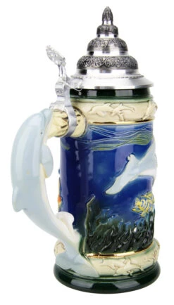 Dolphin Beer Stein 12 Dolphin Beer Stein -German Beer Steins Sales Store Dolphin Beer Stein K961 BA SM 60432.1490128973