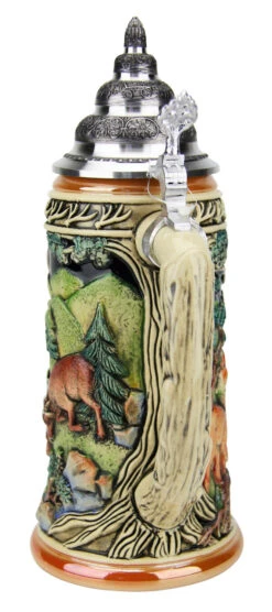 Dominant Buck Beer Stein -German Beer Steins Sales Store Dominant Buck Beer Stein K957 Back SM 43252.1490131637