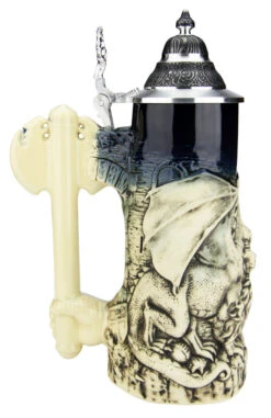Dragon Beer Stein Rustic -German Beer Steins Sales Store Dragon Beer German Stein Rustic Finish King Werk KT4000EZ LS SM 08557.1583951065