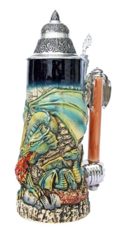Dragon Beer Stein -German Beer Steins Sales Store Dragon Beer Stein KT4000BZ Angle SM 13125.1401396066