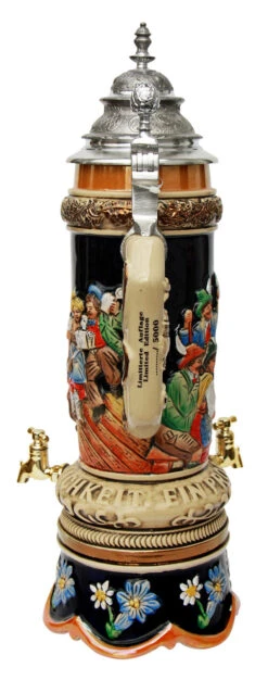 Fest Krug Oompah Band Musical Beer Stein With Working Beer Taps -German Beer Steins Sales Store Ein Prosit Der Gemutlichkeit Musical Beer Stein with Working Taps K4016 Back SM 10893.1463775944
