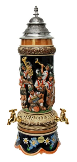 Fest Krug Oompah Band Musical Beer Stein With Working Beer Taps -German Beer Steins Sales Store Ein Prosit Der Gemutlichkeit Musical Beer Stein with Working Taps K4016 FNT SM 23038.1463776048