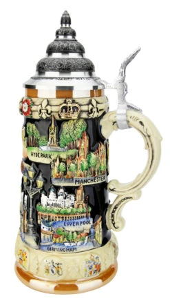 England Panorama Beer Stein -German Beer Steins Sales Store England Panorama Beer Stein K309EN RS SM 80532.1586805295