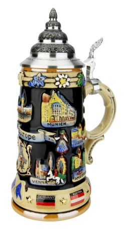 Europe Souvenir Beer Stein -German Beer Steins Sales Store Europe Souvenir Beer Stein K309E RA SM 26326.1593661628
