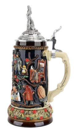 Stein Of Life Wedding Beer Stein | Wedding Couple Lid -German Beer Steins Sales Store Family Tree Wedding Beer Stein Wedding Couple Lid K1026F RS SM 73622.1494356596