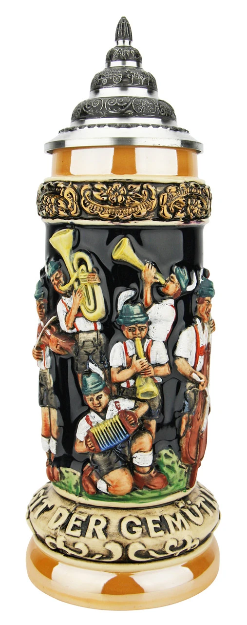 Fest Krug Oompah Band Beer Stein 1 Fest Krug Oompah Band Beer Stein