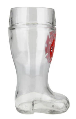 Firefighter Glass Beer Boot 1 Liter -German Beer Steins Sales Store Firefighter Glass Beer Boot 1 Liter BK79FF LS SM 20335.1516919284