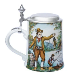 Zimmermann Fisherman Porcelain Beer Stein -German Beer Steins Sales Store Fisherman Porcelain Beer Stein Z9437 LS SM 16681.1479151986