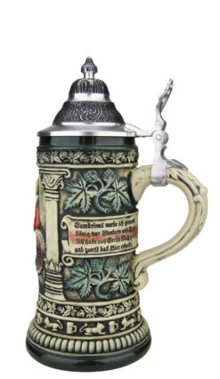 Gambrinus The Beer King Stein Rustic | 0.3 Liter -German Beer Steins Sales Store Gambrinus The Beer King Stein Rustic 0.3 Liter KT1375RUZ3 RS SM 66046.1554758006