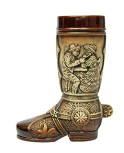 German Ceramic Beer Boot 0.5 Liter Rustic -German Beer Steins Sales Store German Ceramic Beer Boot 0.5 Liter Rustic K378 B RS SM 93846.1553611773