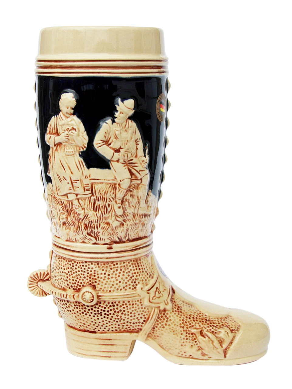 German Ceramic Beer Boot 1 Liter Cobalt 1 German Ceramic Beer Boot 1 Liter Cobalt