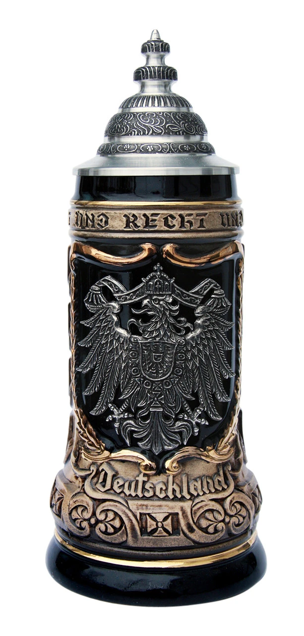 German Eagle Crests Beer Stein 1 German Eagle Crests Beer Stein