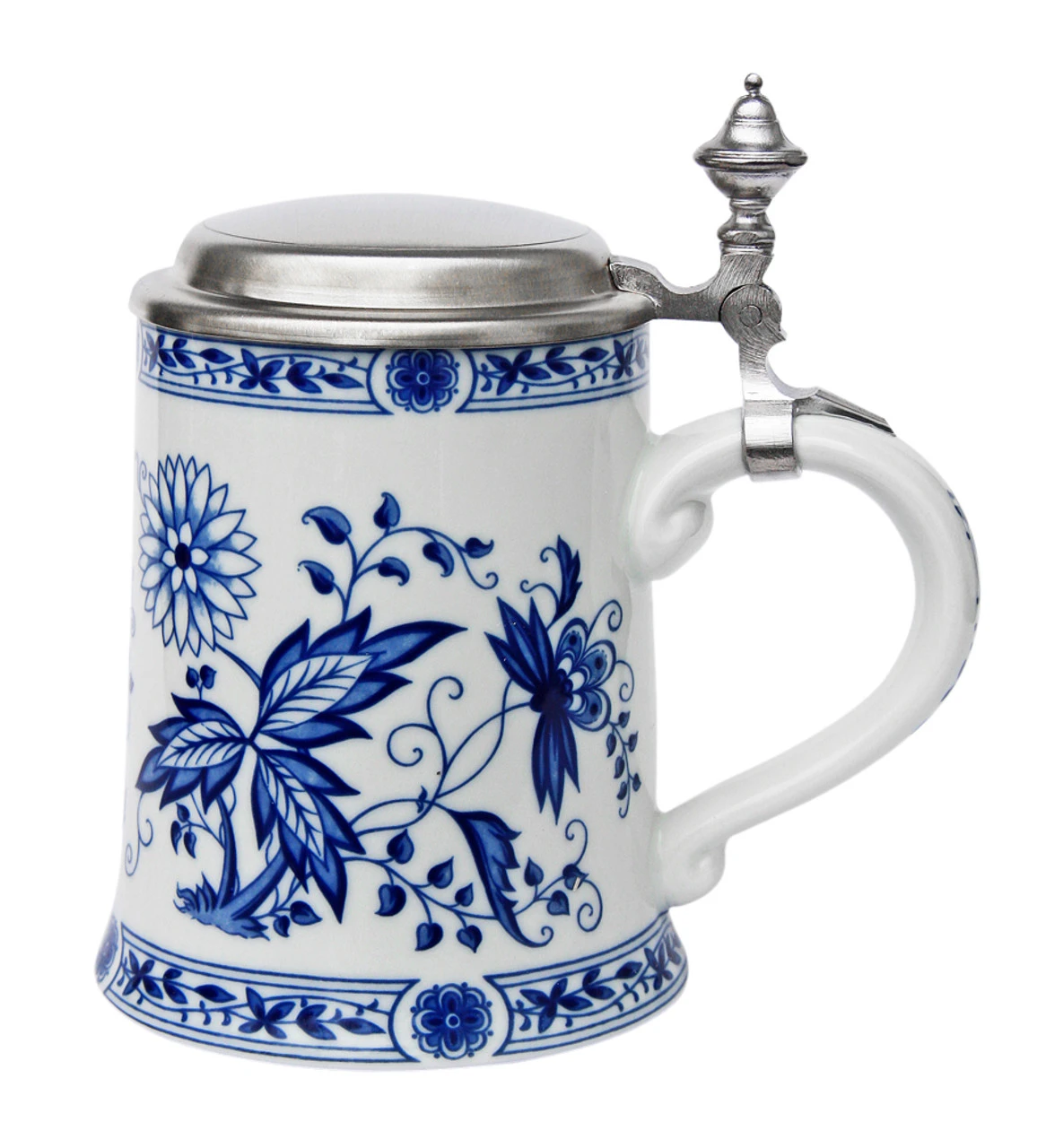 Zimmermann German Flowers Porcelain Beer Stein 3 Zimmermann German Flowers Porcelain Beer Stein - Image 3