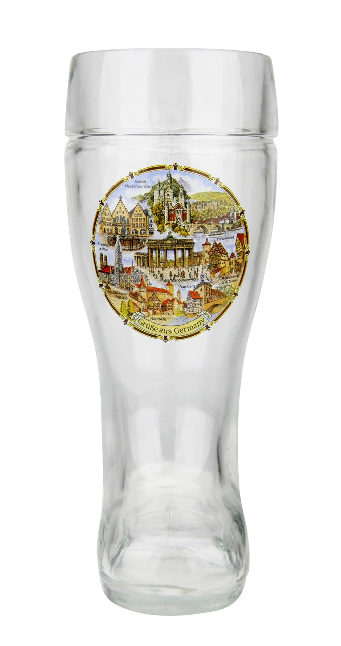 German Landmarks Glass Beer Boot 0.5 Liter - Image 2