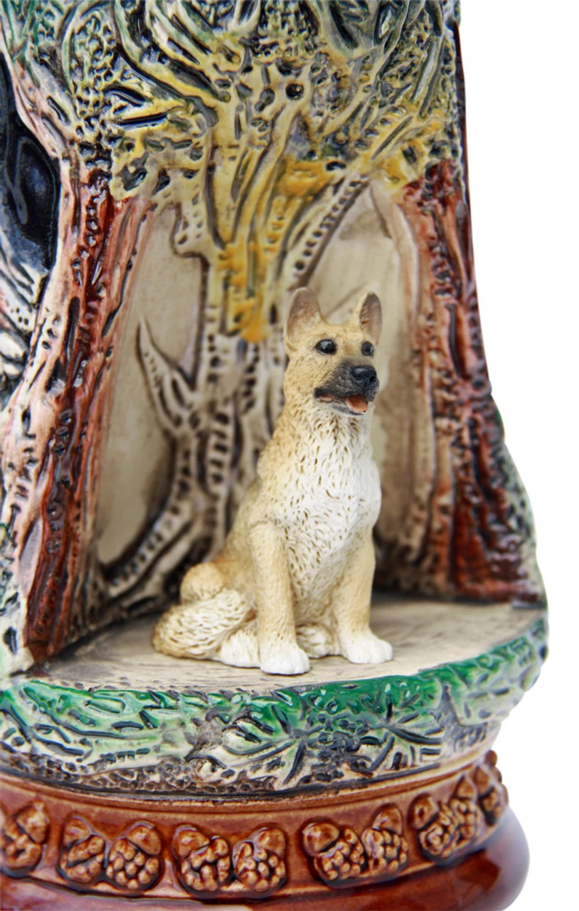 German Shepherd Wildlife Grotto Beer Stein 4 German Shepherd Wildlife Grotto Beer Stein - Image 4