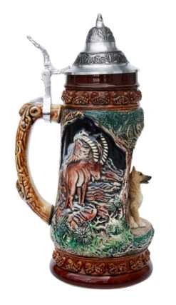 German Shepherd Wildlife Grotto Beer Stein 6 German Shepherd Wildlife Grotto Beer Stein -German Beer Steins Sales Store German Shepherd Wildlife Beer Stein K335BS LS SM 05029.1401397234