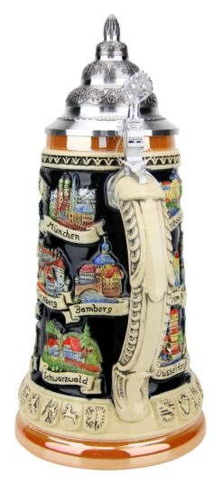 German Traveler Beer Stein 8 German Traveler Beer Stein -German Beer Steins Sales Store German Traveler Beer Stein K609 Back SM 60167.1490044766