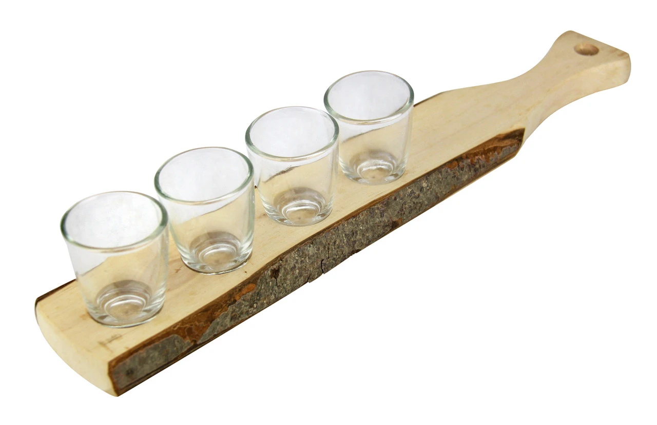 German Wooden Shot Glass Paddle Small 2 German Wooden Shot Glass Paddle Small - Image 2