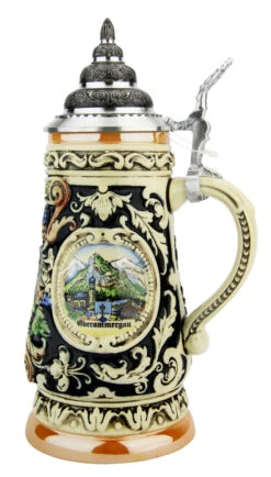 Germany Oberammergau German Beer Stein -German Beer Steins Sales Store Germany Oberammergau German Beer Stein K1001 RS SM 97502.1611253738