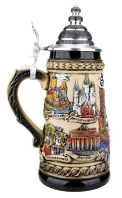 Germany Panorama Beer Stein Rustic -German Beer Steins Sales Store Germany Panorama Beer Stein ZB1746906 LS SM 99516.1527119229