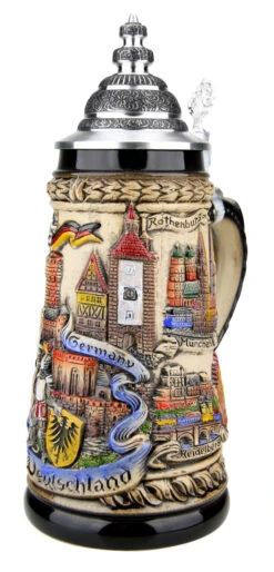 Germany Panorama Beer Stein Rustic -German Beer Steins Sales Store Germany Panorama Beer Stein ZB1746906 RA SM 91669.1527119230