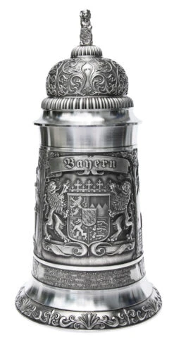 Giant Bavaria Pewter Beer Stein 6 Giant Bavaria Pewter Beer Stein -German Beer Steins Sales Store Giant Bavaria Pewter Beer Stein SK60313 FNT SM 89064.1398609074