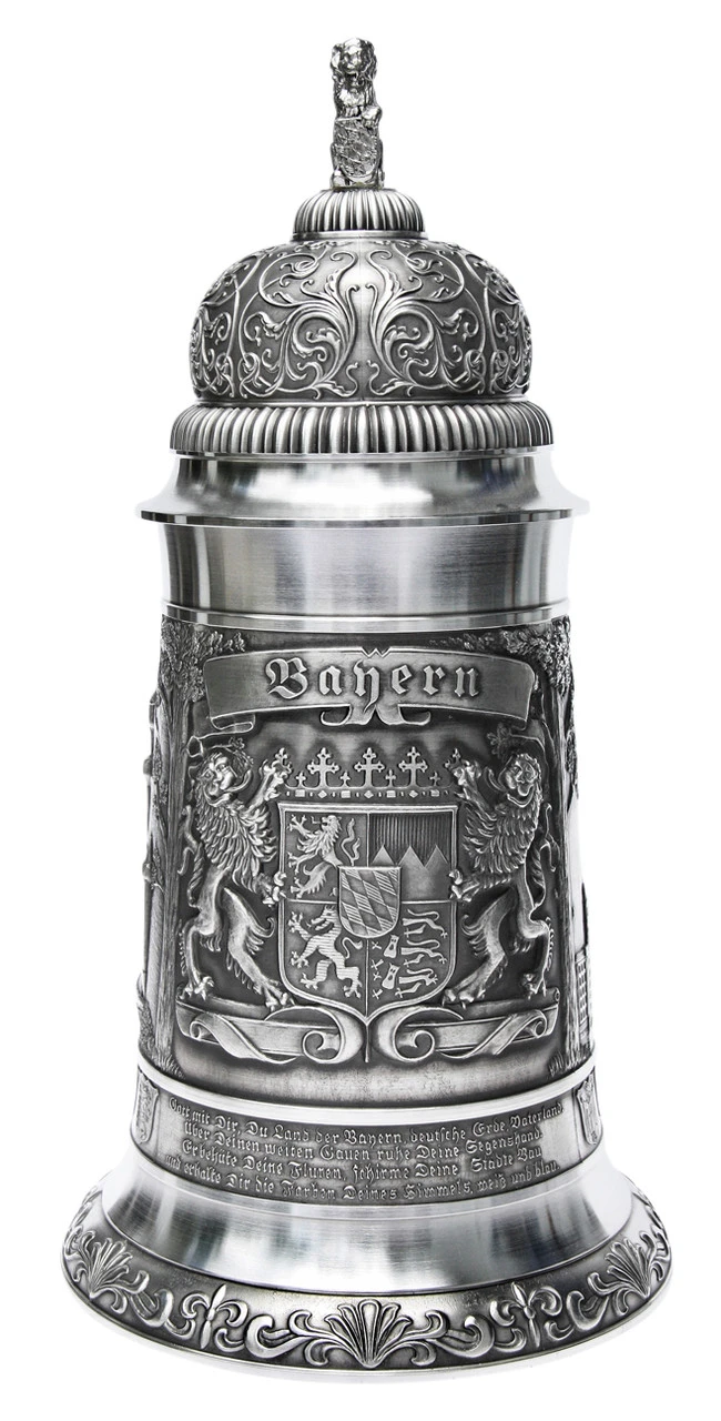 Giant Bavaria Pewter Beer Stein 3 Giant Bavaria Pewter Beer Stein - Image 3