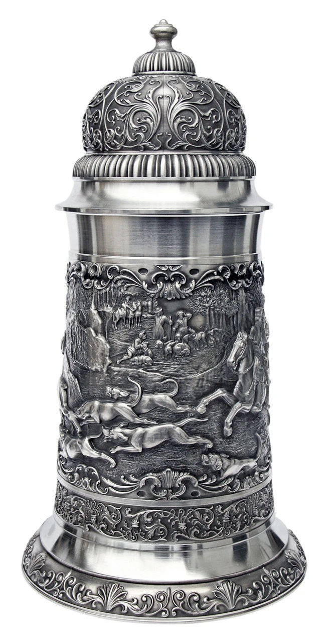 Giant Parforce Hunting Pewter Beer Stein - Image 2