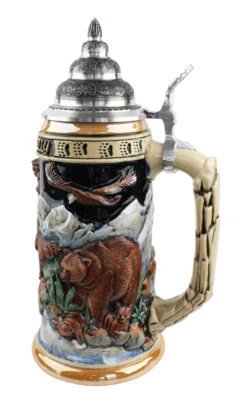 Glorious Grizzly Bear Beer Stein -German Beer Steins Sales Store Glorious Grizzly Beer Stein K956 RS SM 59394.1460150511