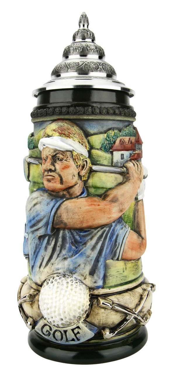 Golfer German Beer Stein 2 Golfer German Beer Stein - Image 2