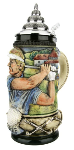 Golfer German Beer Stein 10 Golfer German Beer Stein -German Beer Steins Sales Store Golfer German Beer Stein K393RZGO RA SM 21794.1653414489
