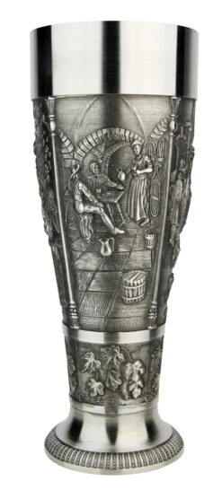 Grape Harvest Pewter Wheat Beer Tulip -German Beer Steins Sales Store Grape Harvest Pewter Wheat Beer Tulip AS60059 7 SM 41819.1611519778