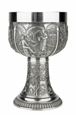 Grape Harvest Pewter Wine Chalice -German Beer Steins Sales Store Grape Harvest Pewter Wine Chalice AS60019 Side1 SM 54763.1511126267