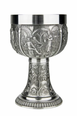 Grape Harvest Pewter Wine Chalice