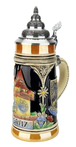 Graz Austria Beer Stein -German Beer Steins Sales Store Graz Austria Beer Stein K300RG RA SM 22127.1591219368