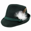 Green Tyrolean Hat With Feather