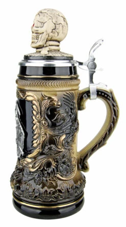 Grimm Reaper Beer Stein With Skull Lid -German Beer Steins Sales Store Grimm Reaper Beer Stein ZB14239010 RS SM 07959.1695503246