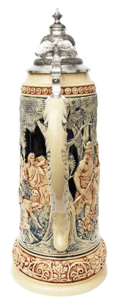 King Limitaet 2014 | Hermann The German Antique Style Beer Stein -German Beer Steins Sales Store Hermann the German Limitat 2014 Beer Stein Cobalt K2044E Back SM 70537.1400600054