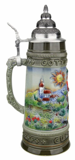 Hiker Beer Stein | 1 Liter -German Beer Steins Sales Store Hiker Beer Stein 1 Liter K3016SG LS SM 97560.1527121172