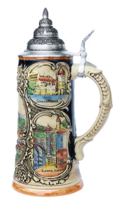 Historical Salzburg Beer Stein -German Beer Steins Sales Store Historical Salzburg Beer Stein K303HS RS SM 21729.1398609307