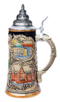 Historical Wiesbaden Beer Stein -German Beer Steins Sales Store Historical Wiesbaden Beer Stein K303HW RS SM 90988.1398609357
