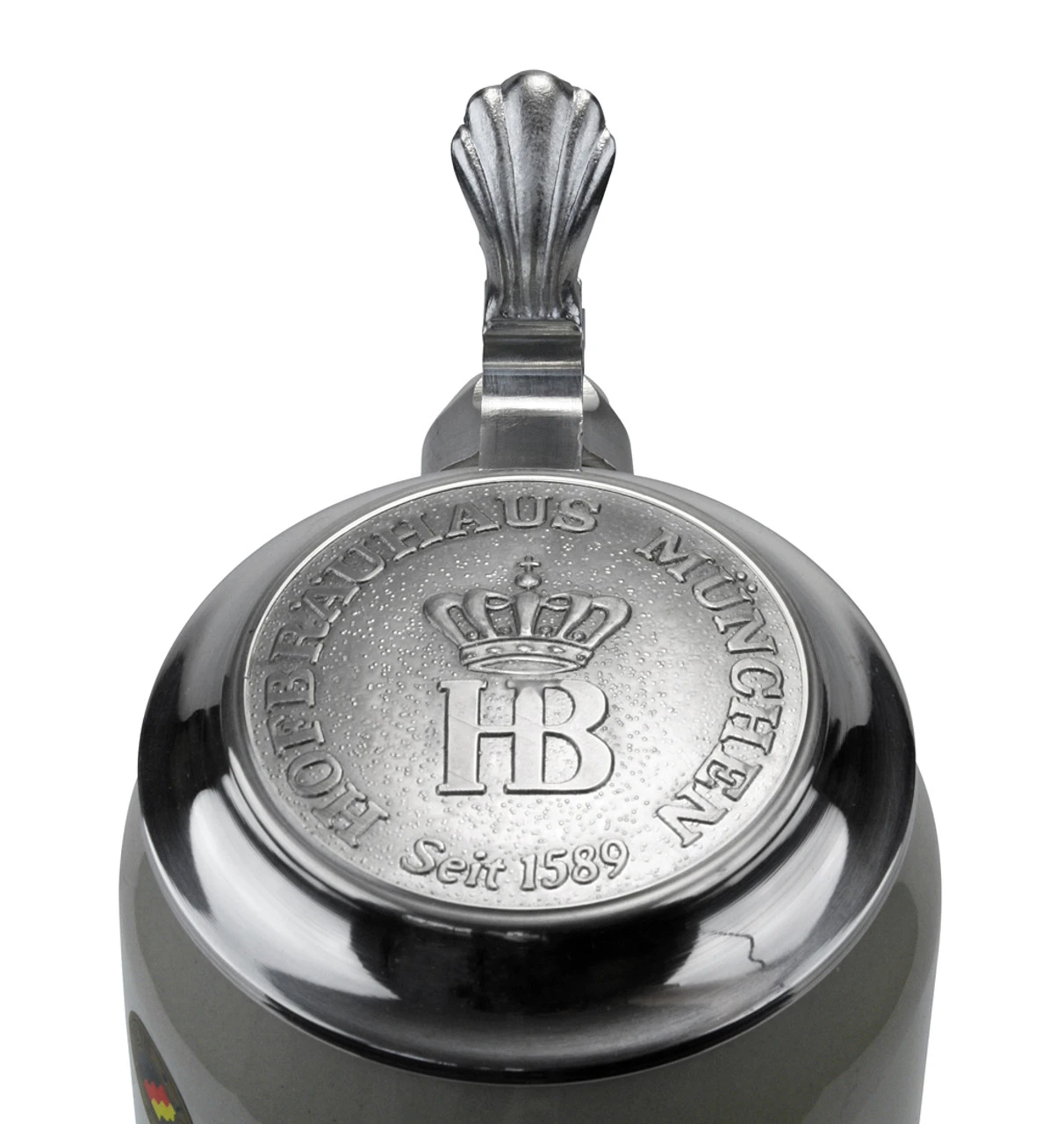 Hofbrauhaus 0.5 Liter Stoneware Beer Stein With HB Lid - Image 5