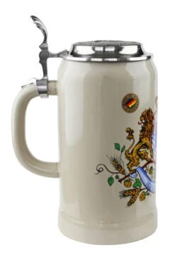Hofbrauhaus 1 Liter Stoneware Beer Stein With HB Lid -German Beer Steins Sales Store Hofbrauhaus 1 Liter Stoneware Beer Stein with HB Lid KHB1000056 LS SM 71823.1458333646