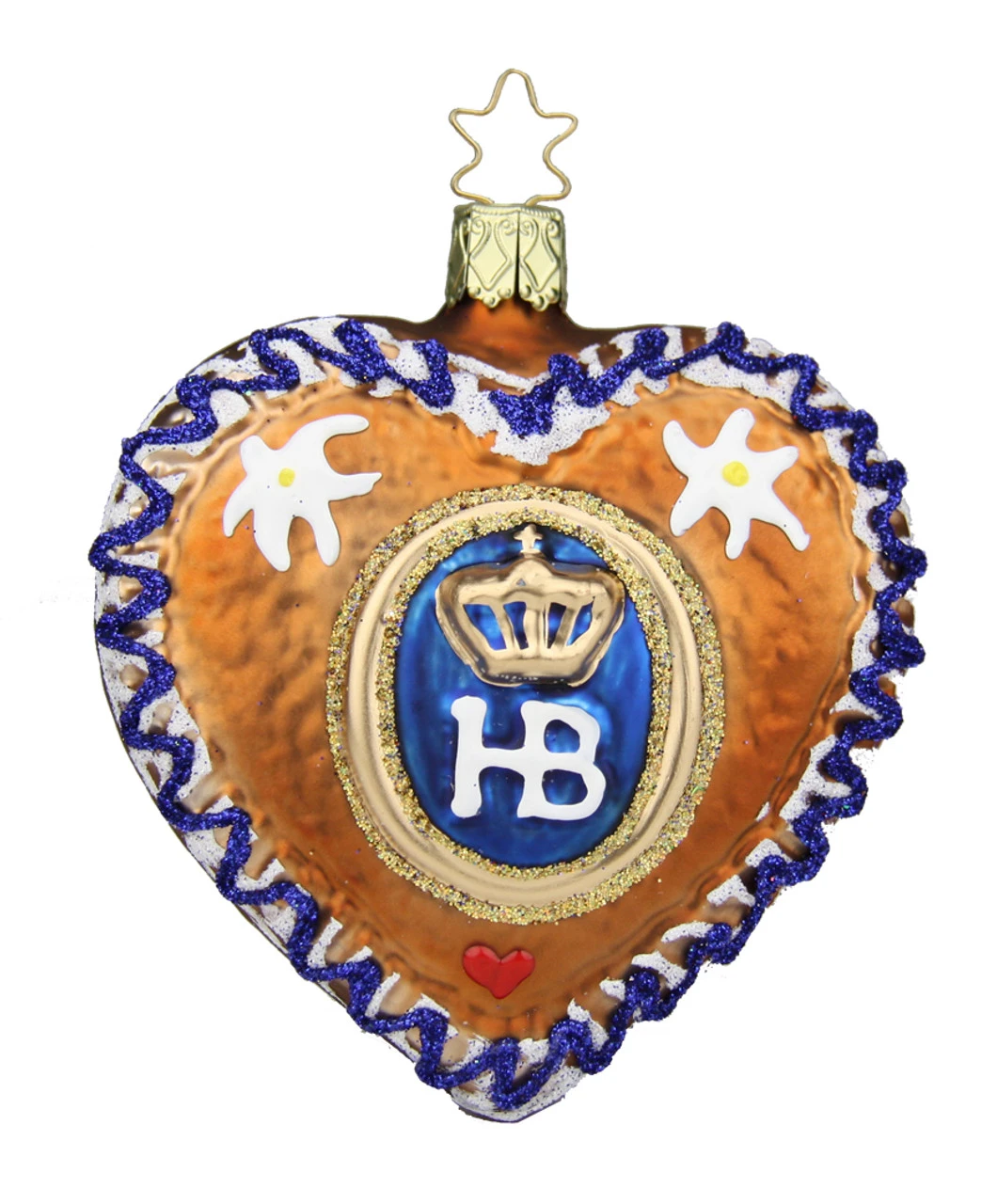 Hofbrauhaus HB Gingerbread Heart Glass Ornament 1 Hofbrauhaus HB Gingerbread Heart Glass Ornament