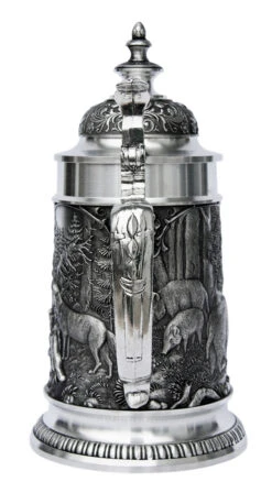 Hunters Pewter Beer Stein 8 Hunters Pewter Beer Stein -German Beer Steins Sales Store Hunters Pewter Beer Stein DN8675SZ Back SM 13718.1398609426