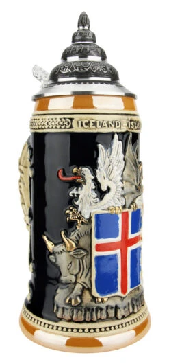 Iceland Coat Of Arms Beer Stein 11 Iceland Coat Of Arms Beer Stein -German Beer Steins Sales Store Iceland Coat of Arms Beer Stein K1012IS LA SM 22934.1619040480
