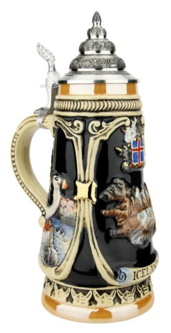 Iceland Beer Stein -German Beer Steins Sales Store Iceland German Beer Stein K303IC LA SM 04603.1623269941